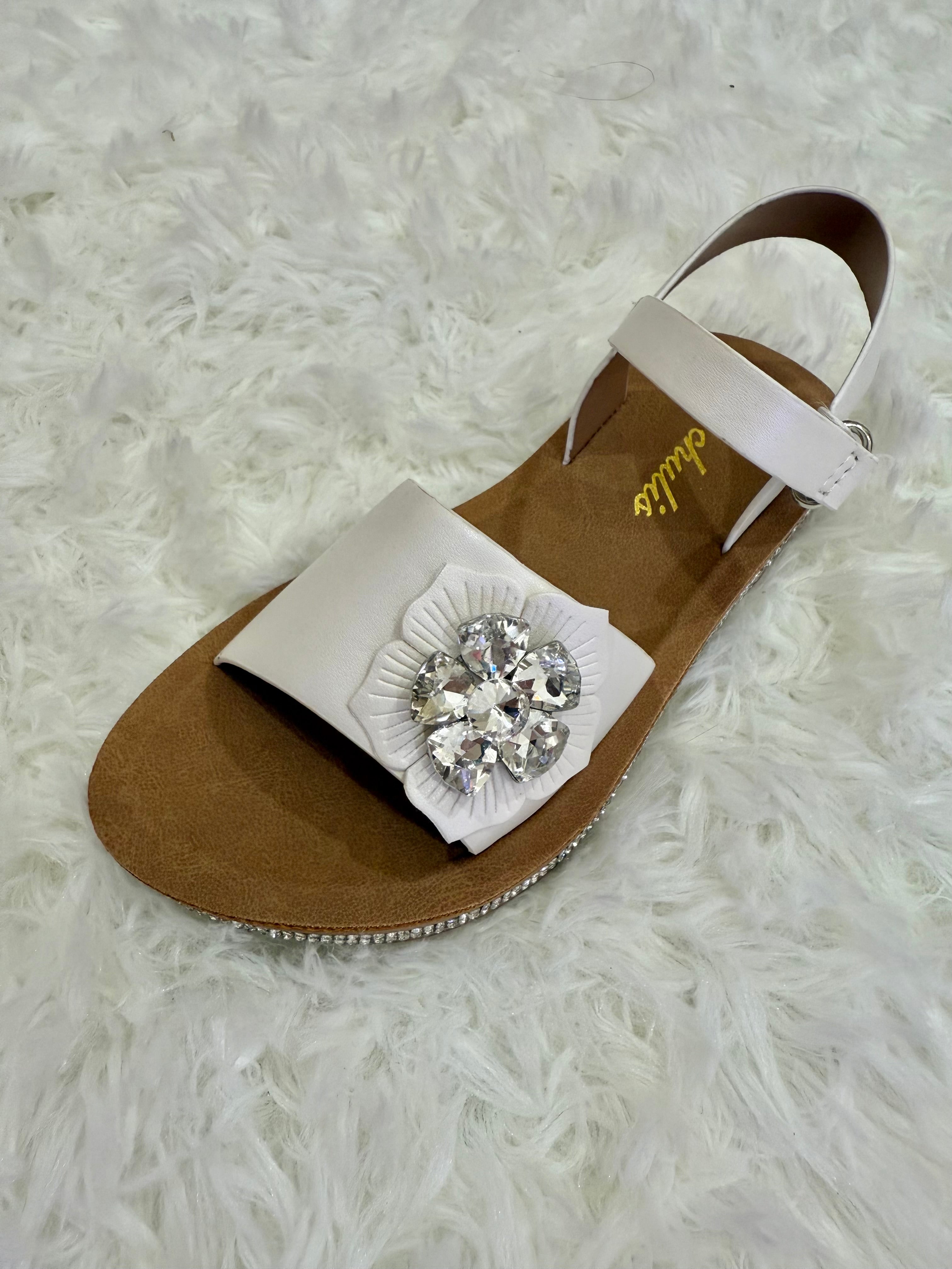 Ivory Flower Sandals